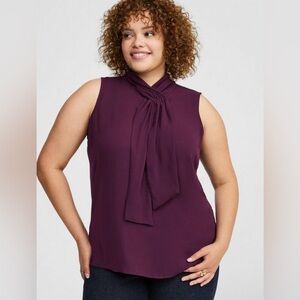Torrid Purple Sleeveless Top Winter Bloom